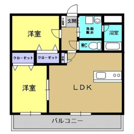 コーポラスフラワーの物件間取画像